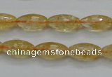CCR36 15.5 inches 8*16mm faceted rice natural citrine gemstone beads