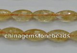 CCR36 15.5 inches 8*16mm faceted rice natural citrine gemstone beads