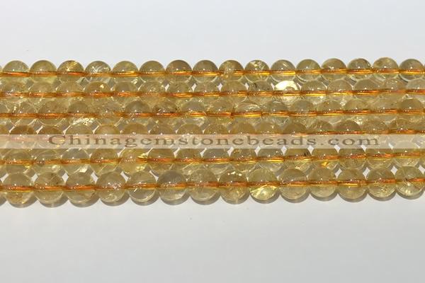 CCR379 15.5 inches 8mm round citrine gemstone beads wholesale