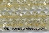 CCR395 15 inches 3*4mm faceted rondelle citrine beads