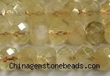 CCR397 15 inches 4*6mm faceted rondelle citrine beads