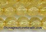 CCR400 15 inches 8mm round citrine beads, 2mm hole