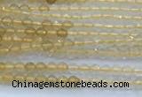 CCR420 15 inches 2mm faceted round citrine beads