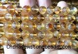 CCR423 15 inches 8mm round citrine beads wholesale