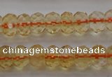 CCR51 15.5 inches 4*6mm faceted rondelle natural citrine beads