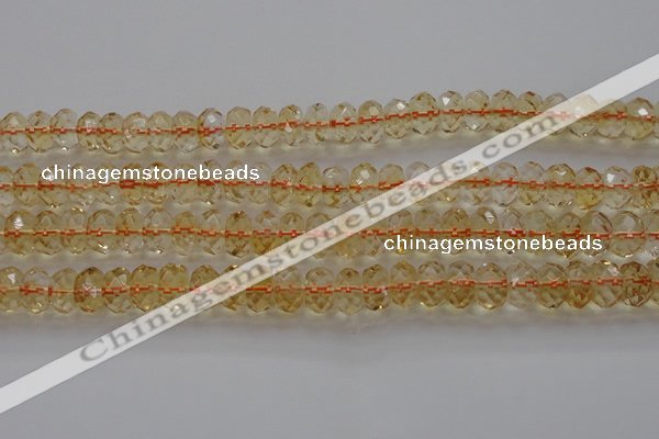CCR52 15.5 inches 5*8mm faceted rondelle natural citrine beads