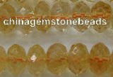 CCR53 15.5 inches 6*10mm faceted rondelle natural citrine beads