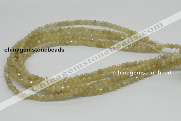 CCR82 15.5 inches 6mm faceted round citrine gemstone beads wholesale