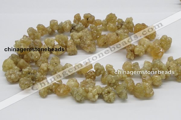 CCR86 15.5 inches 14mm chip citrine gemstone beads wholesale