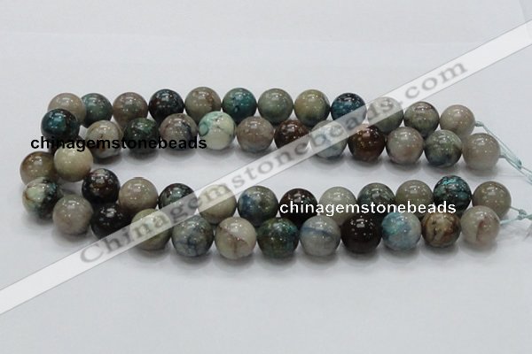 CCS03 15.5 inches 16mm round natural chrysocolla gemstone beads