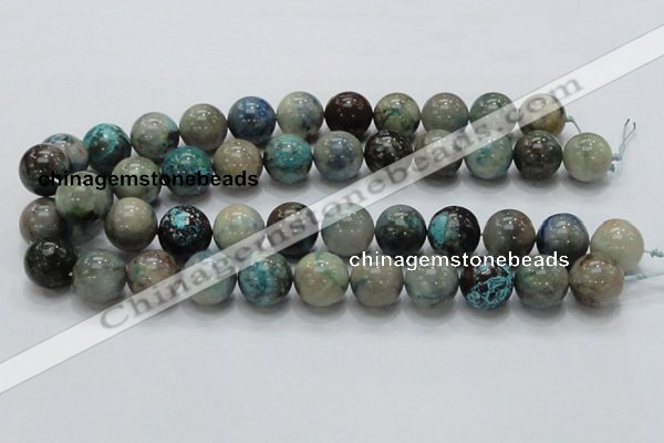 CCS04 15.5 inches 18mm round natural chrysocolla gemstone beads