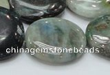 CCS07 15.5 inches 30mm flat round natural chrysocolla gemstone beads