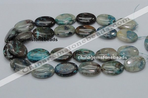 CCS10 15.5 inches 22*30mm oval natural chrysocolla gemstone beads