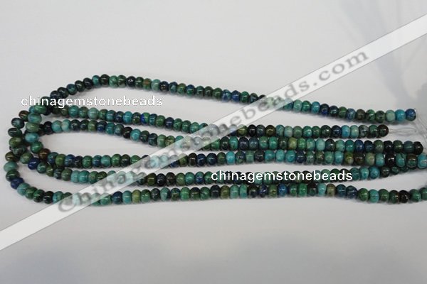 CCS150 15.5 inches 4*6mm rondelle dyed chrysocolla gemstone beads