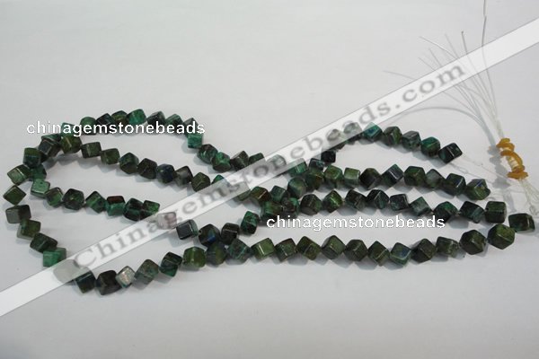 CCS155 15.5 inches 6*6mm cube dyed chrysocolla gemstone beads