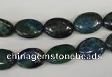 CCS165 15.5 inches 10*14mm oval dyed chrysocolla gemstone beads
