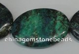 CCS169 15.5 inches 25*35mm oval dyed chrysocolla gemstone beads