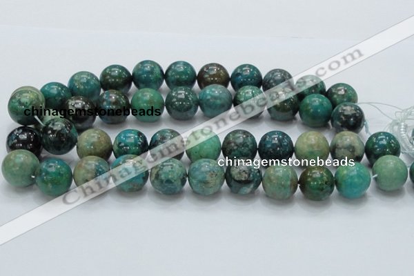 CCS17 15.5 inches 18mm round natural chrysocolla gemstone beads