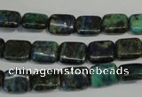 CCS175 15.5 inches 8*10mm rectangle dyed chrysocolla gemstone beads