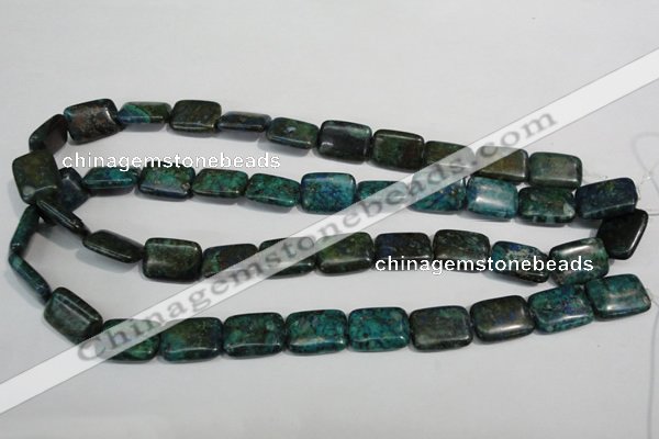 CCS176 15.5 inches 13*18mm rectangle dyed chrysocolla gemstone beads