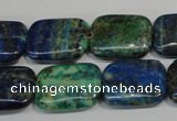 CCS177 15.5 inches 15*20mm rectangle dyed chrysocolla gemstone beads