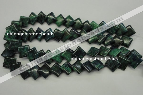 CCS178 15.5 inches 16*16mm diamond dyed chrysocolla gemstone beads