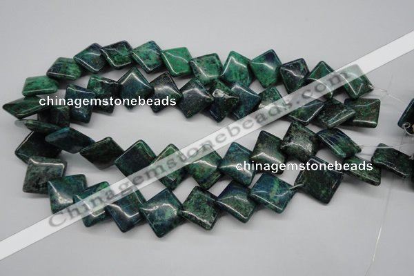 CCS179 15.5 inches 18*18mm diamond dyed chrysocolla gemstone beads