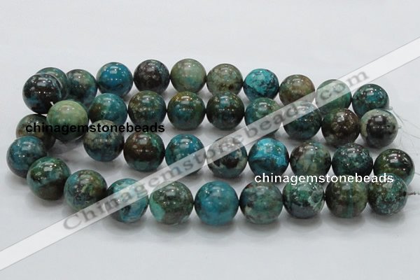 CCS18 15.5 inches 20mm round natural chrysocolla gemstone beads