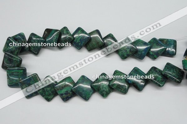 CCS180 15.5 inches 20*20mm diamond dyed chrysocolla gemstone beads