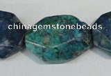 CCS182 15.5 inches 22*30mm freeform dyed chrysocolla gemstone beads