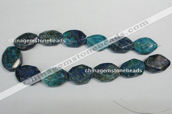 CCS182 15.5 inches 22*30mm freeform dyed chrysocolla gemstone beads