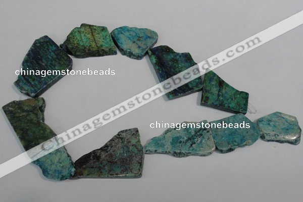 CCS185 15.5 inches 22*25mm – 35*40mm freeform dyed chrysocolla beads