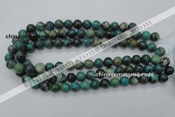 CCS19 15.5 inches 12mm round natural chrysocolla gemstone beads