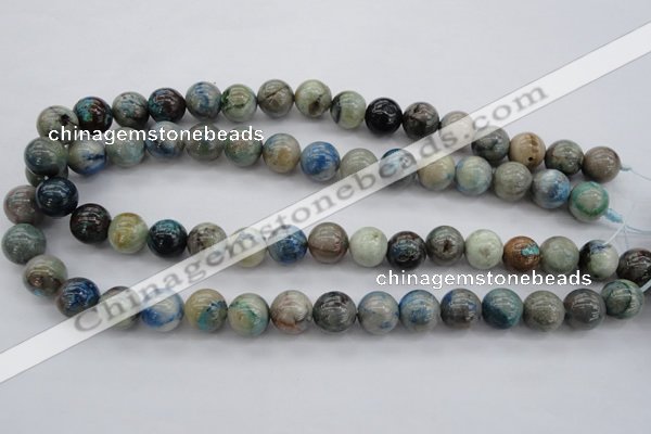 CCS21 15.5 inches 12mm round natural chrysocolla gemstone beads