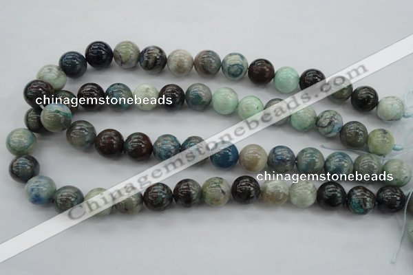 CCS22 15.5 inches 14mm round natural chrysocolla gemstone beads