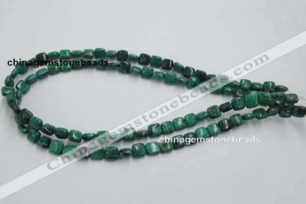 CCS220 15.5 inches 8*8mm square natural Chinese chrysocolla beads