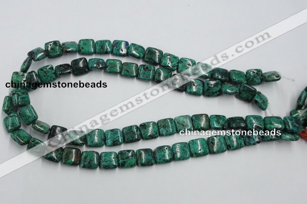 CCS222 15.5 inches 12*12mm square natural Chinese chrysocolla beads