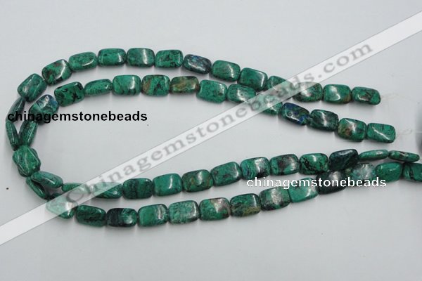 CCS230 15.5 inches 10*14mm rectangle natural Chinese chrysocolla beads