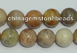 CCS306 15.5 inches 14mm round natural sunstone beads wholesale