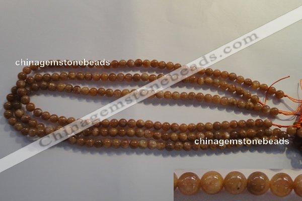 CCS361 15.5 inches 6mm round A grade natural golden sunstone beads