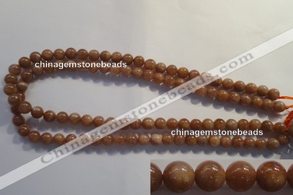 CCS362 15.5 inches 8mm round A grade natural golden sunstone beads