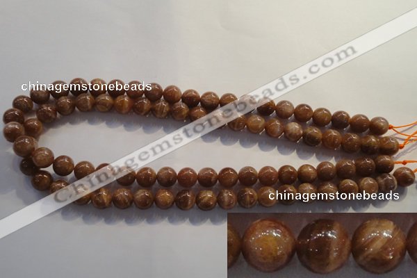 CCS363 15.5 inches 10mm round A grade natural golden sunstone beads