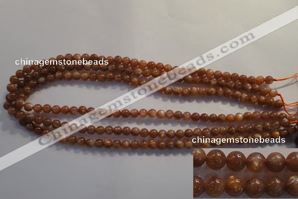 CCS371 15.5 inches 6mm round AA grade natural golden sunstone beads