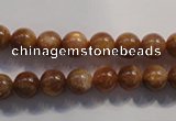 CCS372 15.5 inches 8mm round AA grade natural golden sunstone beads