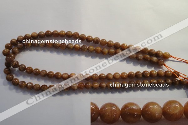 CCS372 15.5 inches 8mm round AA grade natural golden sunstone beads