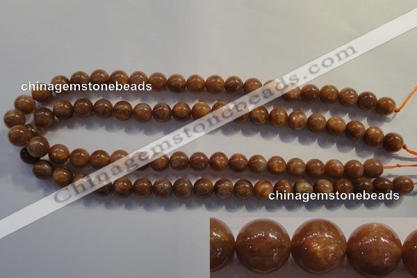 CCS373 15.5 inches 10mm round AA grade natural golden sunstone beads