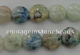 CCS38 15.5 inches 12mm flat round natural chrysocolla gemstone beads