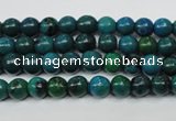 CCS400 15.5 inches 4mm round dyed chrysocolla gemstone beads