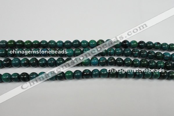 CCS401 15.5 inches 6mm round dyed chrysocolla gemstone beads