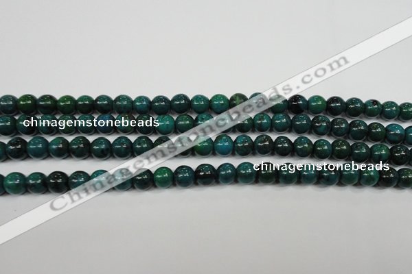 CCS401 15.5 inches 6mm round dyed chrysocolla gemstone beads